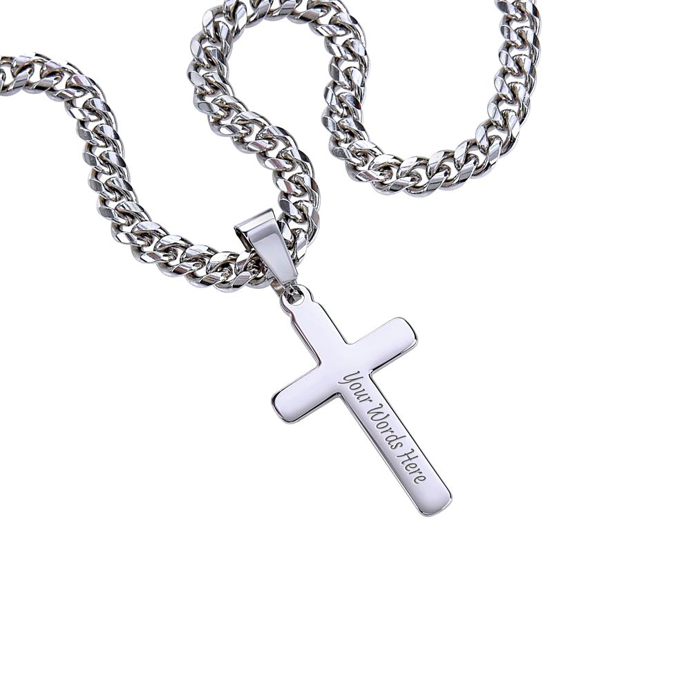 Dad from Child | Cross Necklace | Gift for Dad