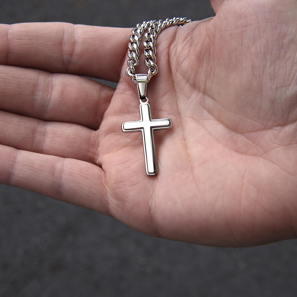 Dad from Child | Cross Necklace | Gift for Dad