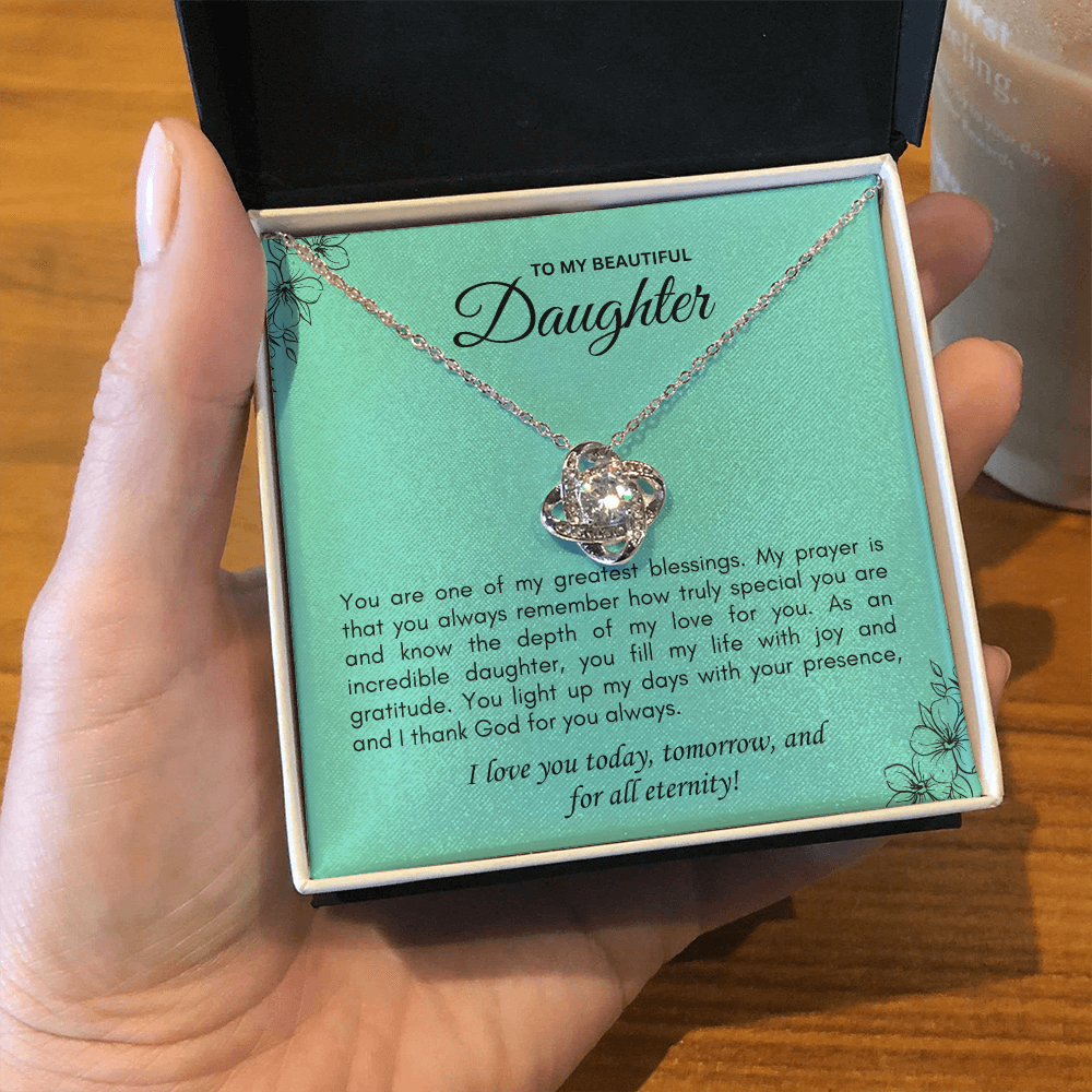 Love Knot Promise Necklace β A Daughter's Keepsake from Mom & Dad