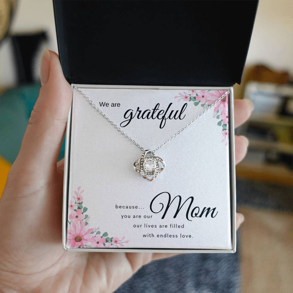 Love Knot Necklace for Mom – Meaningful Gift from Daughter or Son – Christmas, Birthday, Mother's Day Jewelry