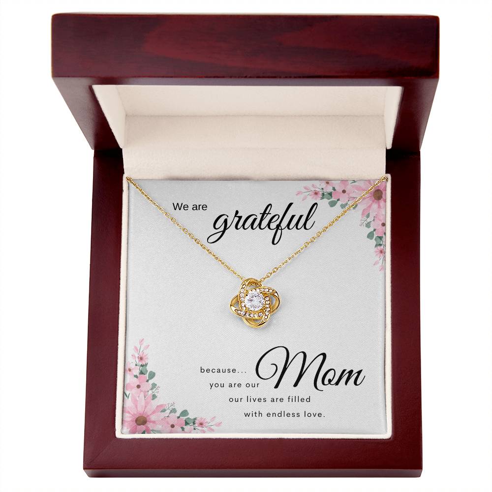 Love Knot Necklace for Mom – Meaningful Gift from Daughter or Son – Christmas, Birthday, Mother's Day Jewelry