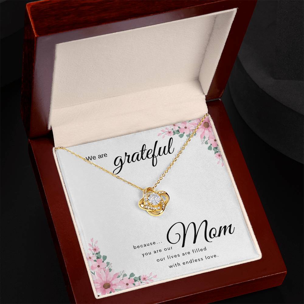 Love Knot Necklace for Mom – Meaningful Gift from Daughter or Son – Christmas, Birthday, Mother's Day Jewelry