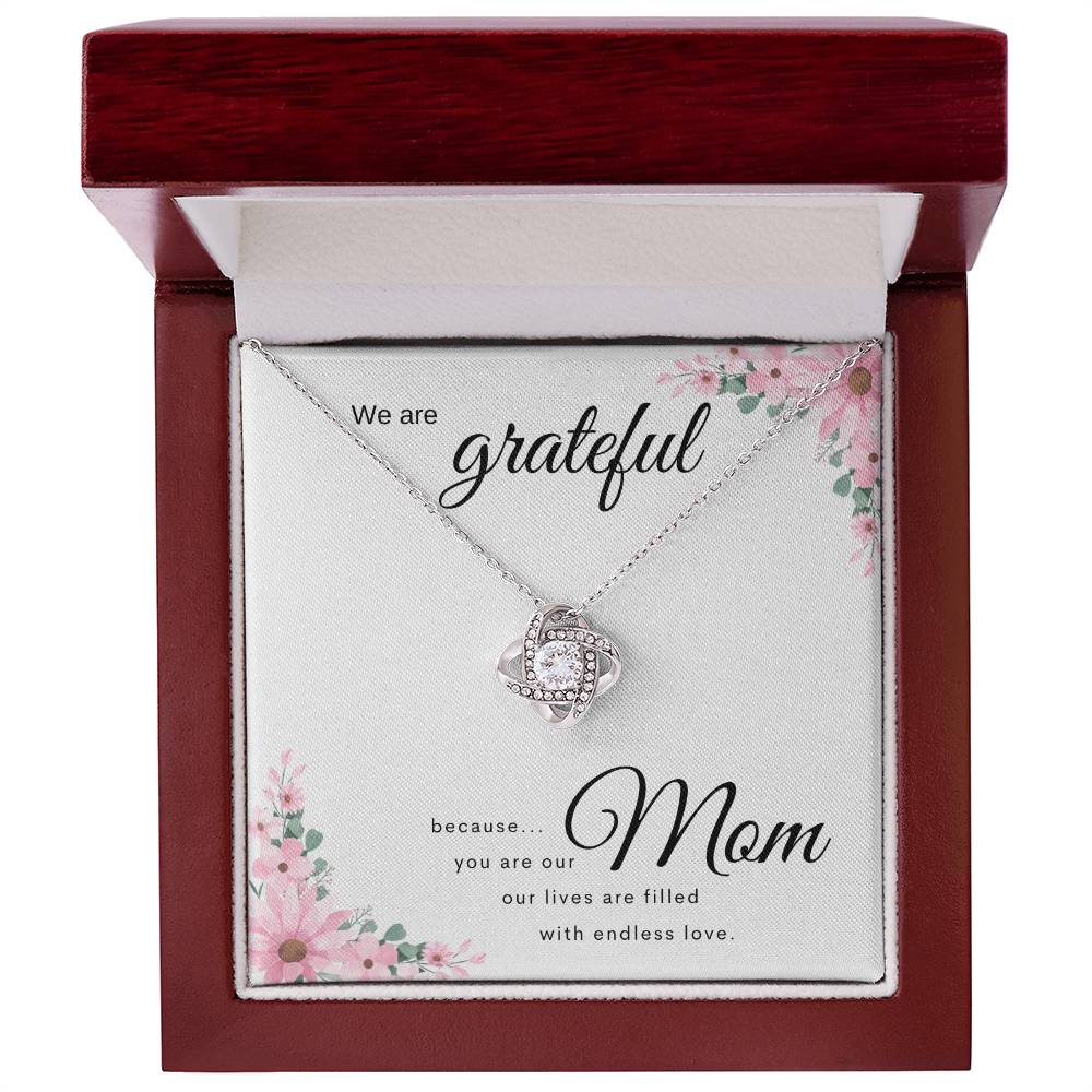 Love Knot Necklace for Mom – Meaningful Gift from Daughter or Son – Christmas, Birthday, Mother's Day Jewelry