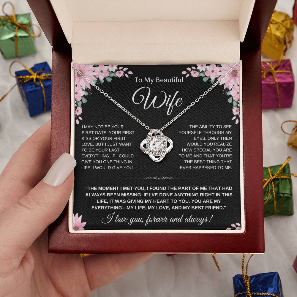 Love Knot Necklace β Meaningful Gift for Wife, βI Love Youβ Card