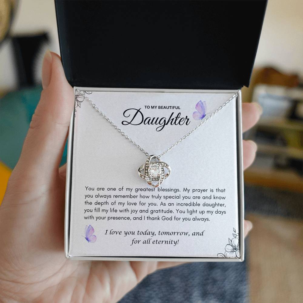 Daughter's Love Knot Necklace