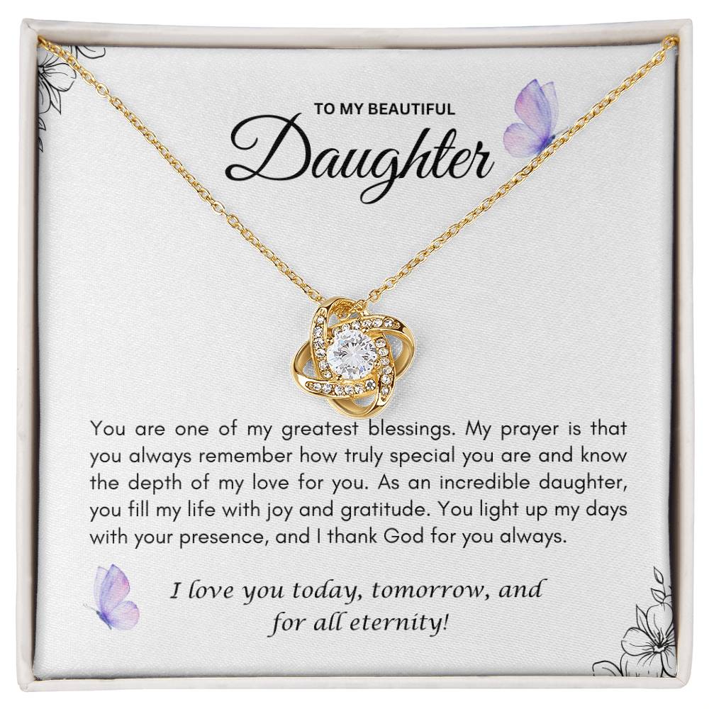 Daughter's Love Knot Necklace