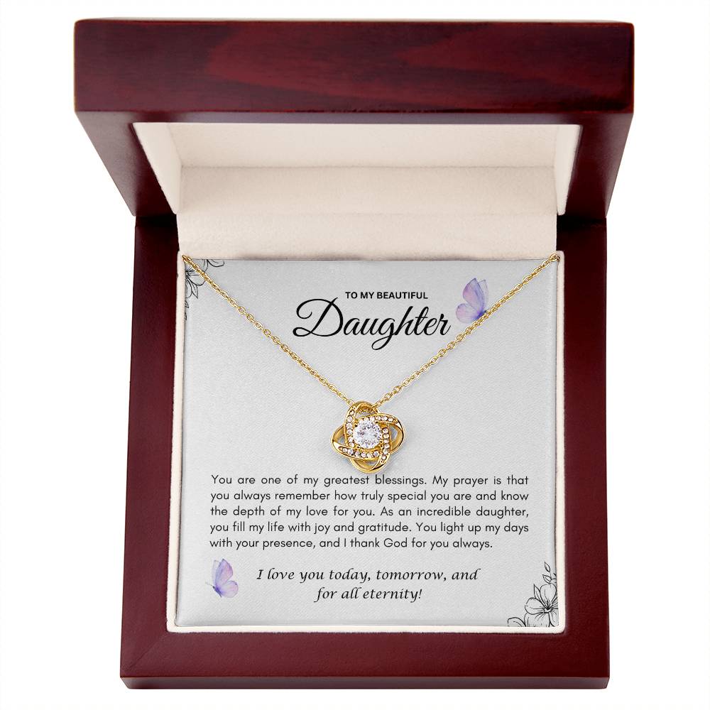 Daughter's Love Knot Necklace