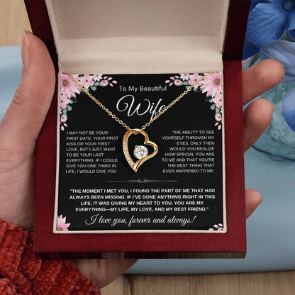 To My Wife Heart Necklace — Heart Pendant Gift for Her, Anniversary