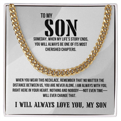 Son from Dad | I will always love you Men's Cuban Link | Gift for Son