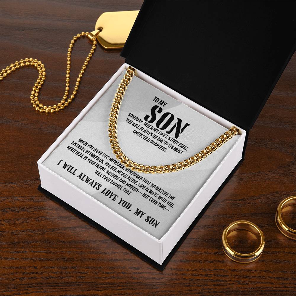 Son from Dad | I will always love you Men's Cuban Link | Gift for Son