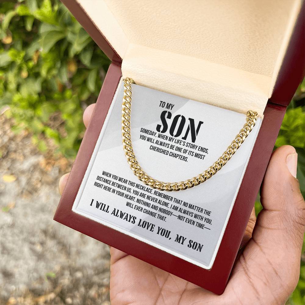 Son from Dad | I will always love you Men's Cuban Link | Gift for Son
