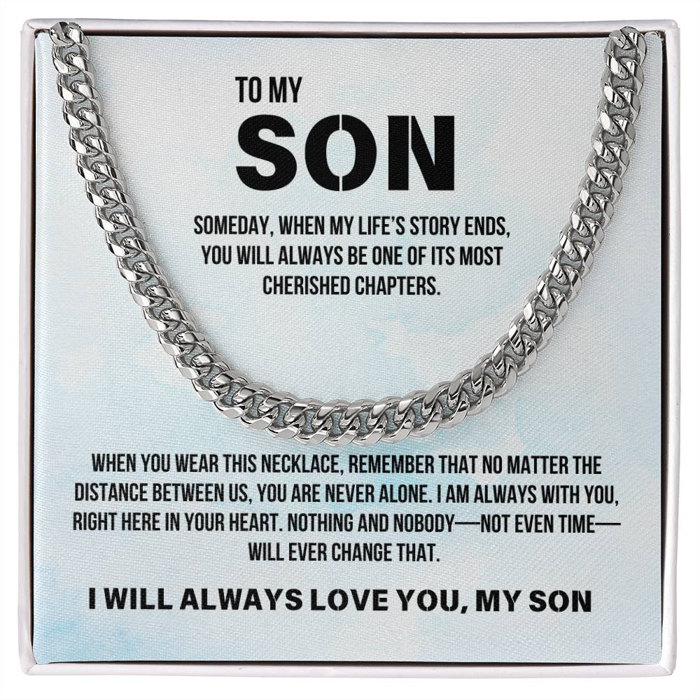 Son from Parent | Cuban Link Chain | Gift for Son