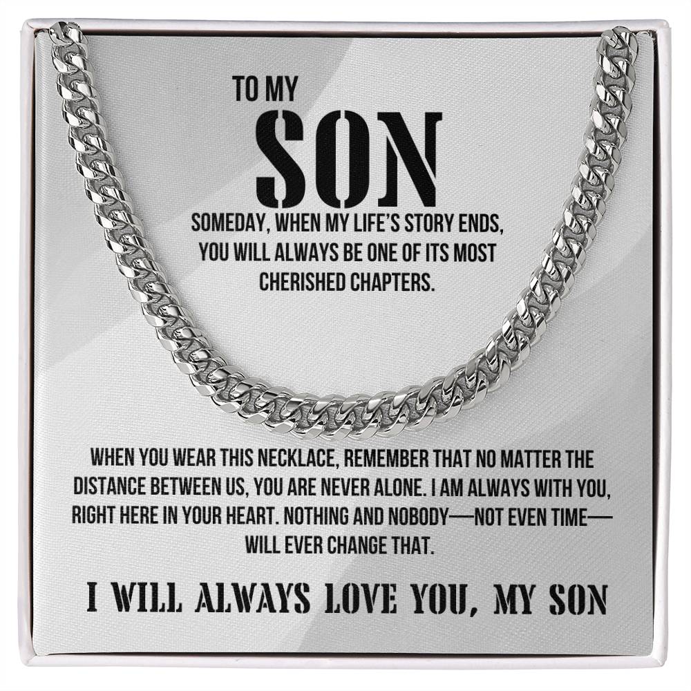 Son from Dad | I will always love you Men's Cuban Link | Gift for Son