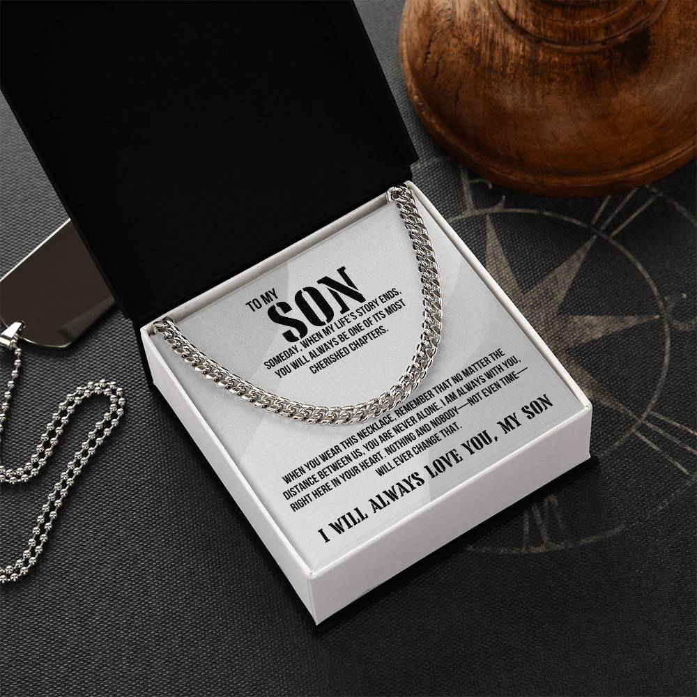 Son from Dad | I will always love you Men's Cuban Link | Gift for Son