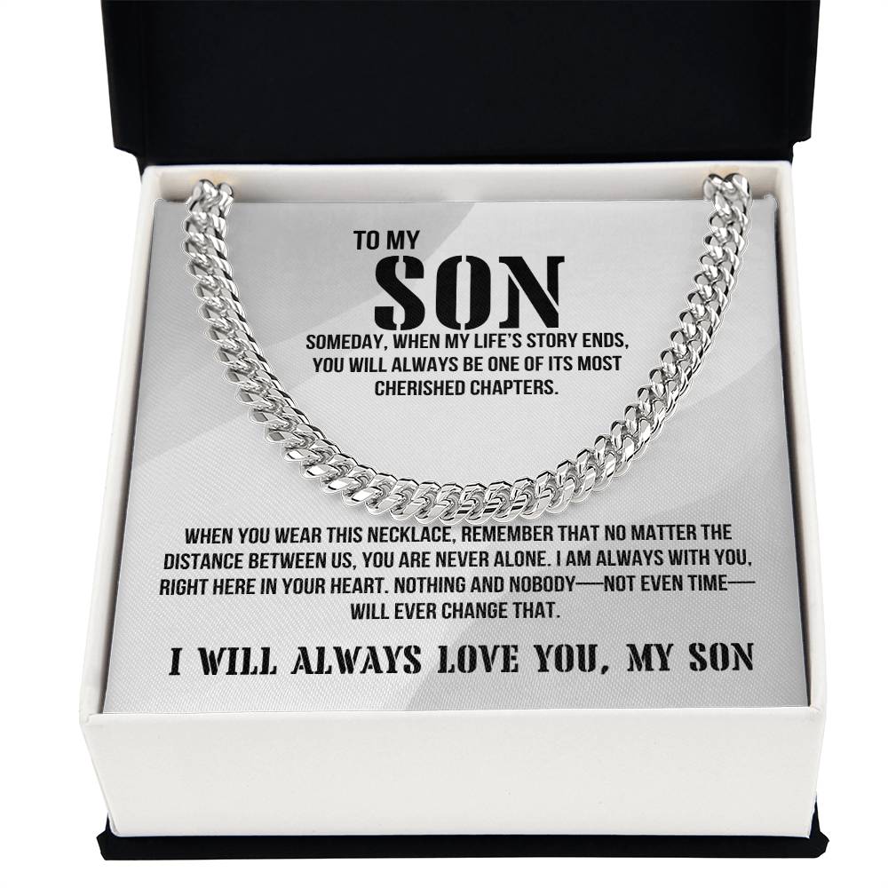 Son from Dad | I will always love you Men's Cuban Link | Gift for Son