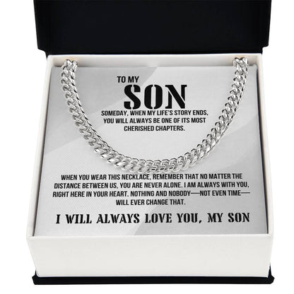 Son from Dad | I will always love you Men's Cuban Link | Gift for Son