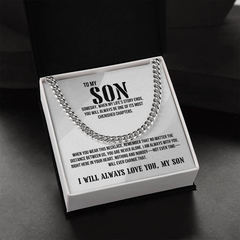 Son from Dad | I will always love you Men's Cuban Link | Gift for Son