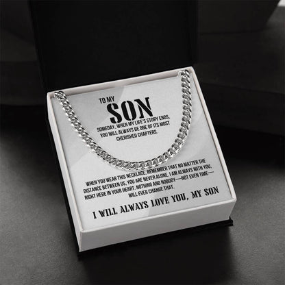 Son from Dad | I will always love you Men's Cuban Link | Gift for Son