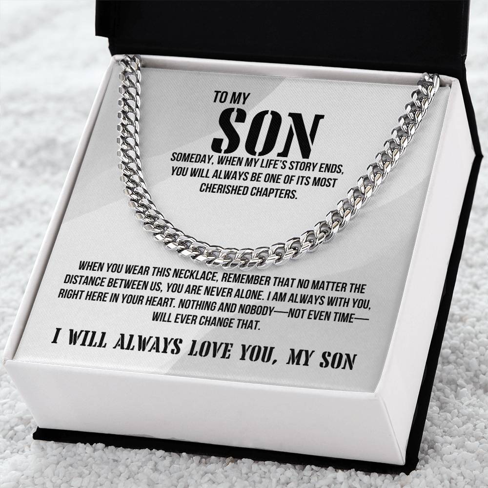 Son from Dad | I will always love you Men's Cuban Link | Gift for Son
