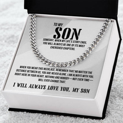 Son from Dad | I will always love you Men's Cuban Link | Gift for Son