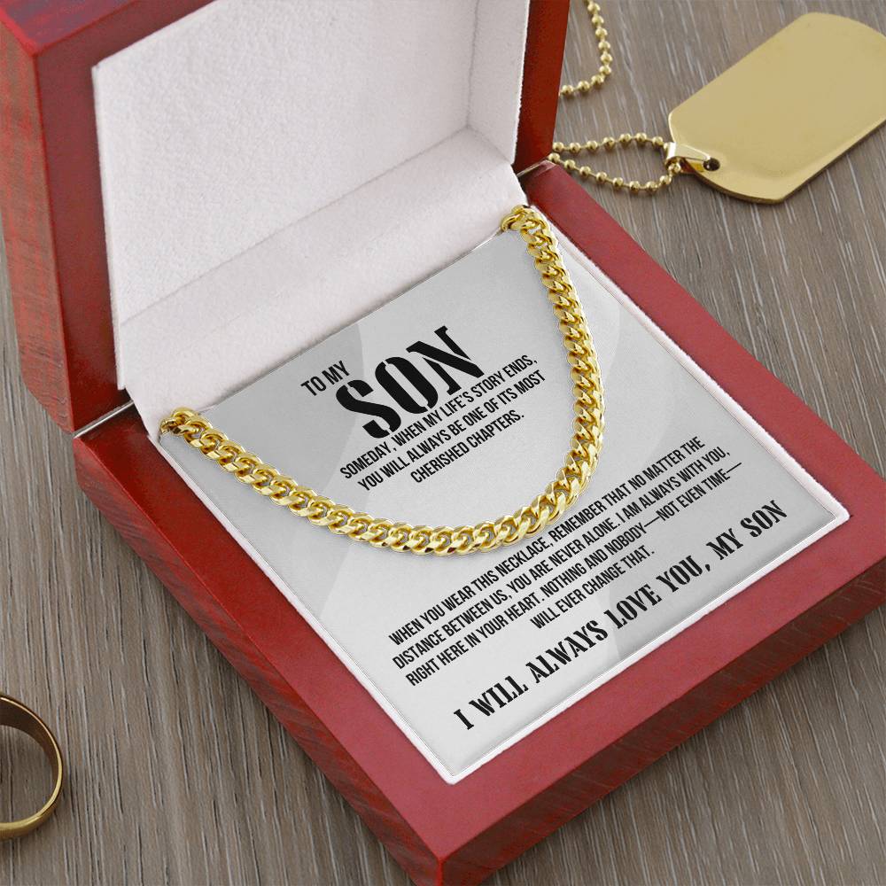 Son from Dad | I will always love you Men's Cuban Link | Gift for Son