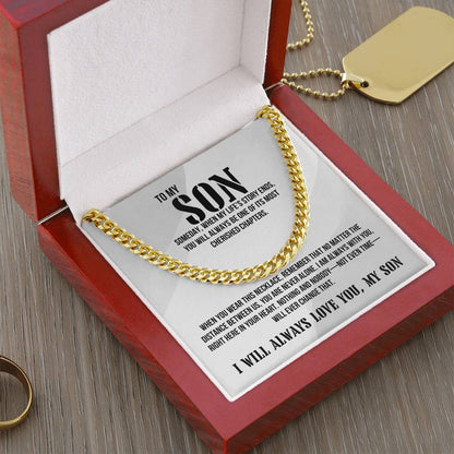 Son from Dad | I will always love you Men's Cuban Link | Gift for Son