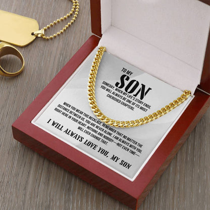Son from Dad | I will always love you Men's Cuban Link | Gift for Son