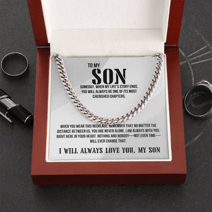 Son from Dad | I will always love you Men's Cuban Link | Gift for Son
