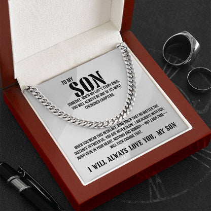 Son from Dad | I will always love you Men's Cuban Link | Gift for Son