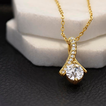 Alluring Beauty Heart Necklace — Yellow & White Gold | Gift for Wife