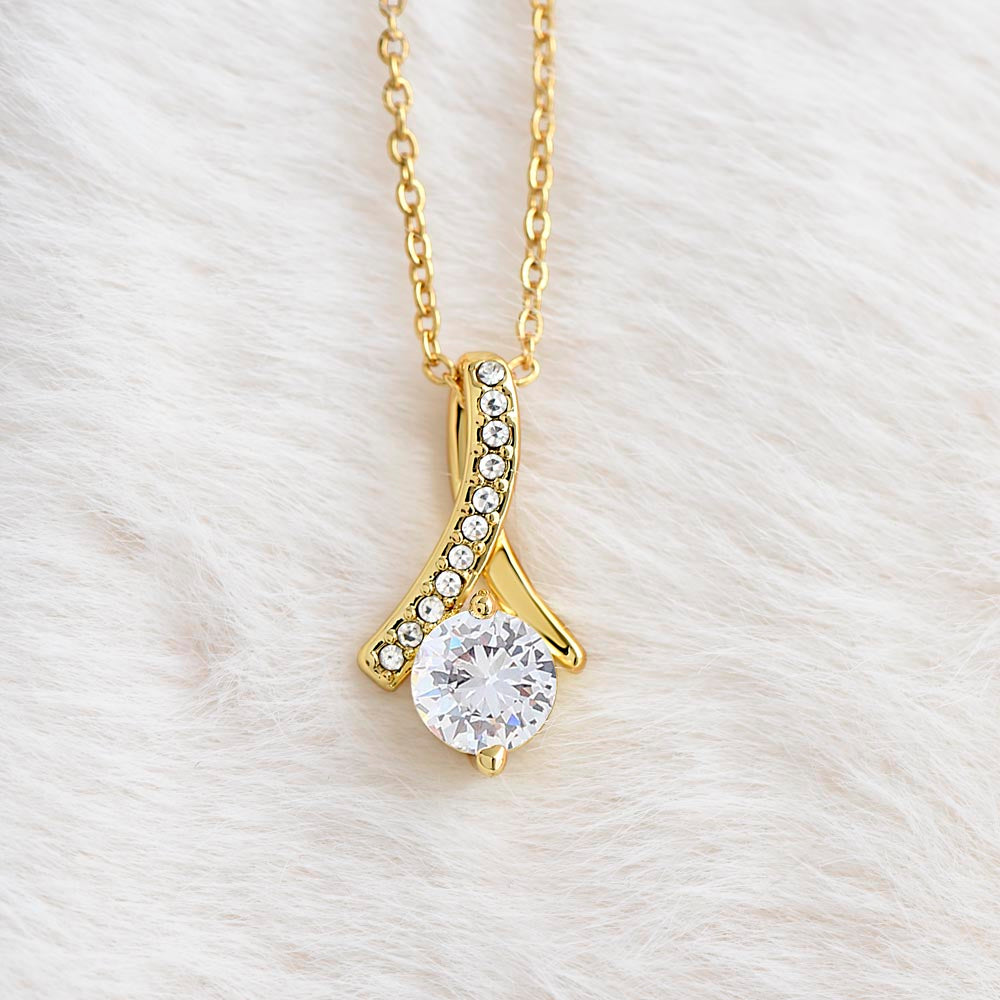 Alluring Beauty Heart Necklace — Yellow & White Gold | Gift for Wife