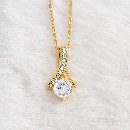 Alluring Beauty Heart Necklace — Yellow & White Gold | Gift for Wife