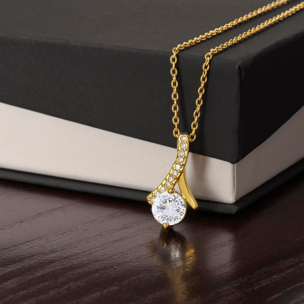 Alluring Beauty Heart Necklace — Yellow & White Gold | Gift for Wife