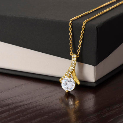 Alluring Beauty Heart Necklace — Yellow & White Gold | Gift for Wife