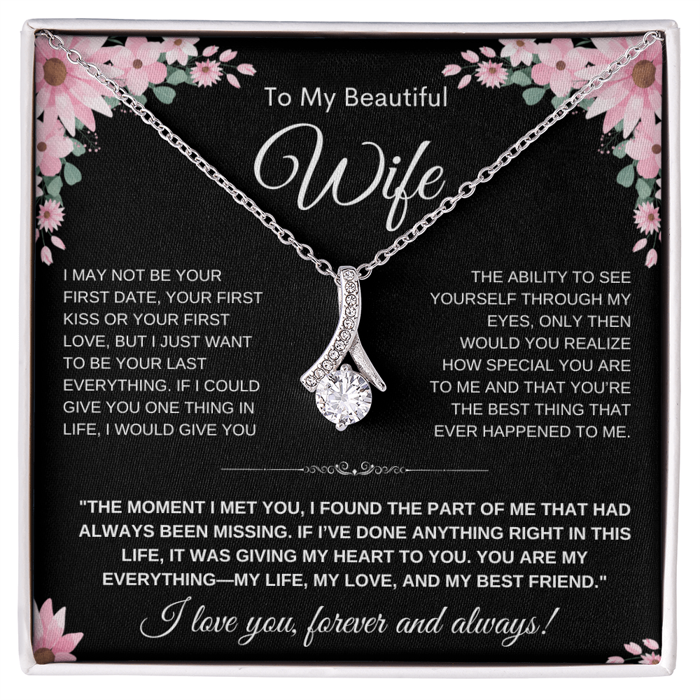 Alluring Beauty Heart Necklace — Yellow & White Gold | Gift for Wife