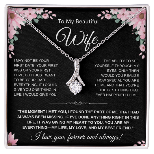 Alluring Beauty Heart Necklace — Yellow & White Gold | Gift for Wife