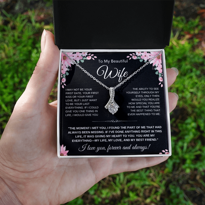 Alluring Beauty Heart Necklace — Yellow & White Gold | Gift for Wife