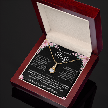 Alluring Beauty Heart Necklace — Yellow & White Gold | Gift for Wife