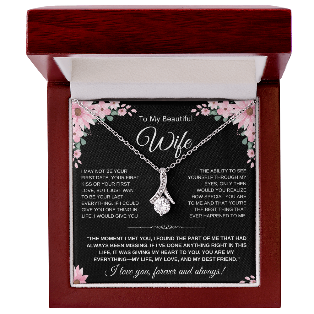 Alluring Beauty Heart Necklace — Yellow & White Gold | Gift for Wife