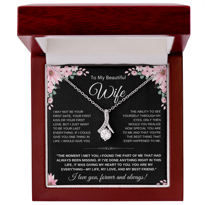 Alluring Beauty Heart Necklace — Yellow & White Gold | Gift for Wife