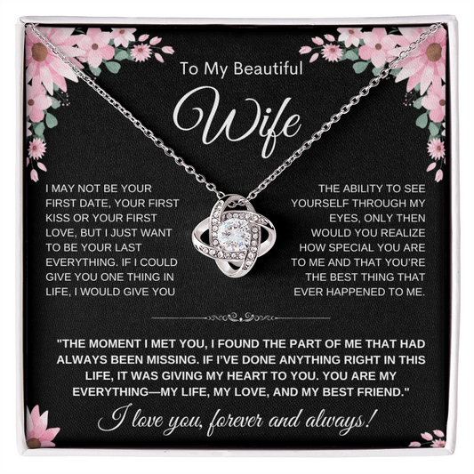 Love Knot Necklace — Meaningful Gift for Wife, “I Love You” Card