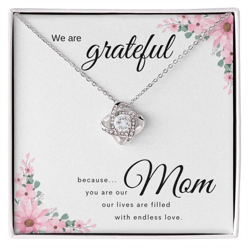 Love Knot Necklace for Mom – Meaningful Gift from Daughter or Son – Christmas, Birthday, Mother's Day Jewelry