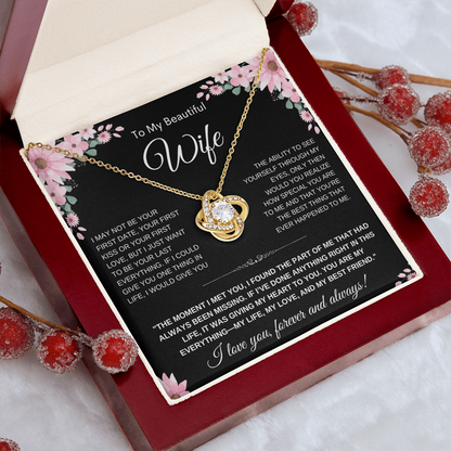 Love Knot Necklace — Meaningful Gift for Wife, “I Love You” Card