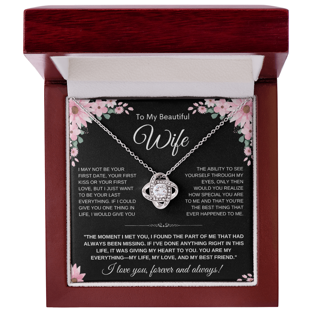 Love Knot Necklace — Meaningful Gift for Wife, “I Love You” Card