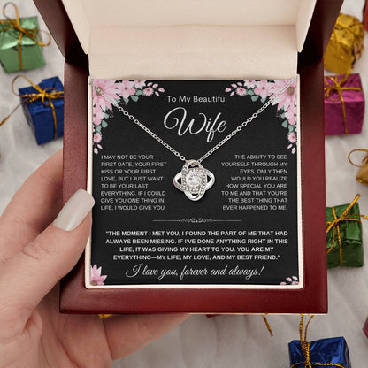 Love Knot Necklace — Meaningful Gift for Wife, “I Love You” Card