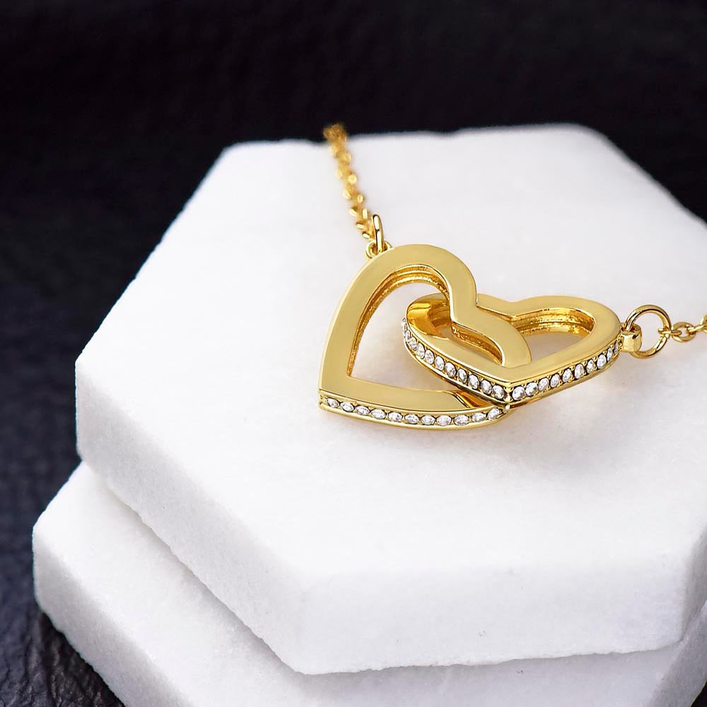 Mother and Daughter Heart Necklace | Interlocking Heart