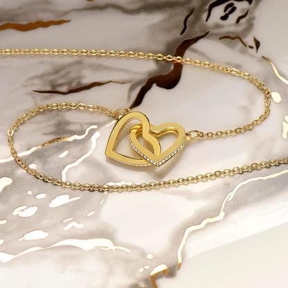 Bonus Daughter | Interlocking Heart Necklace | Gift for Daughter