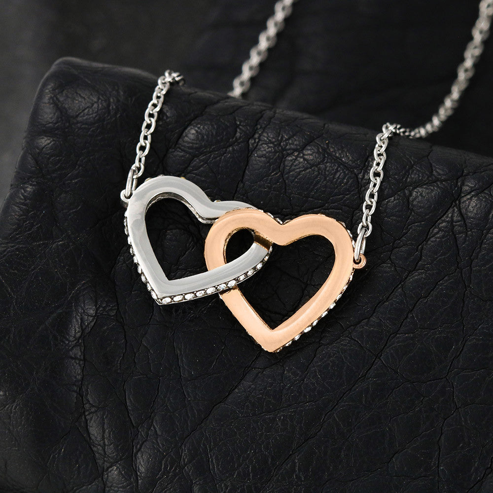 Mother and Daughter Heart Necklace | Interlocking Heart