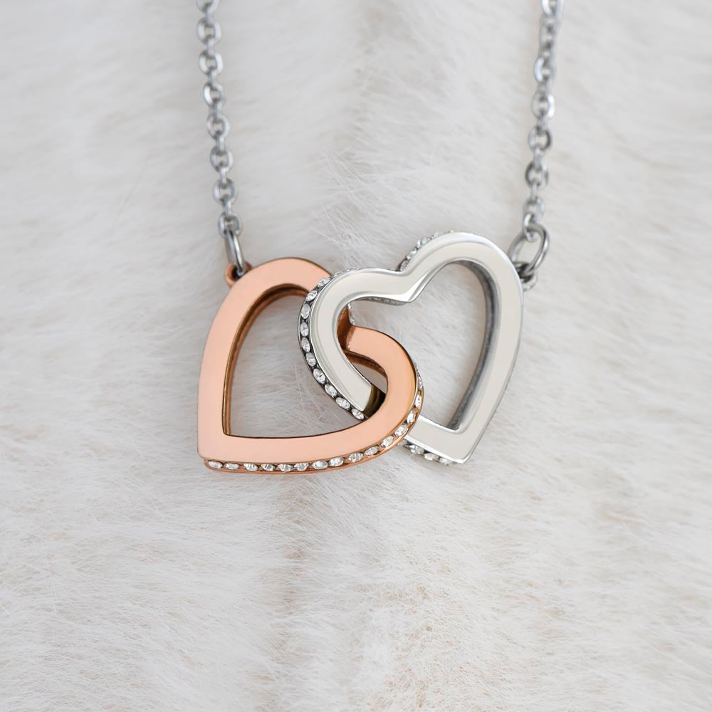 Mother and Daughter Heart Necklace | Interlocking Heart