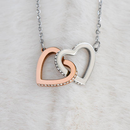 Mother and Daughter Heart Necklace | Interlocking Heart